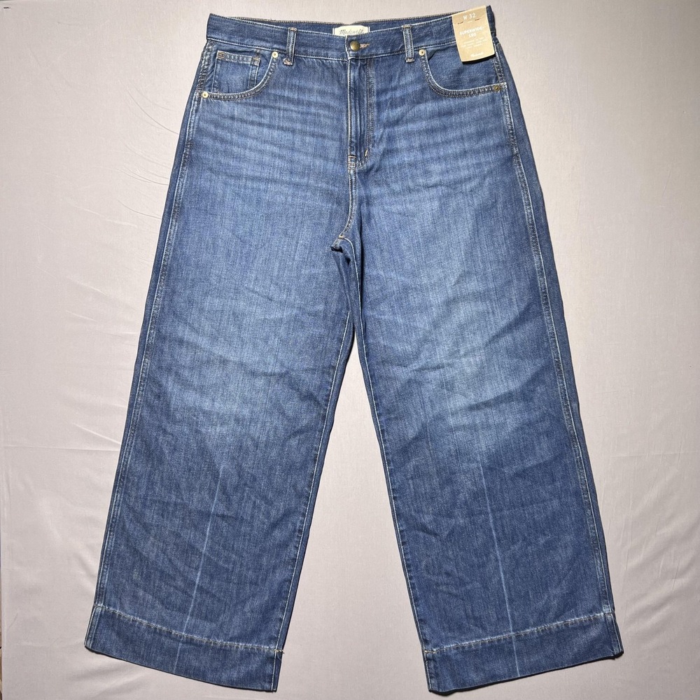 Madewell Superwide-Leg Jeans Softdrape Edition Womens 32 Blue High Waist - Picture 1 of 15